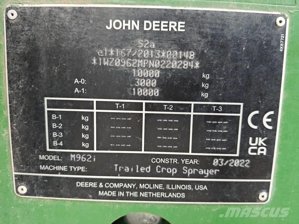 John Deere M 962 i Прицепные опрыскиватели