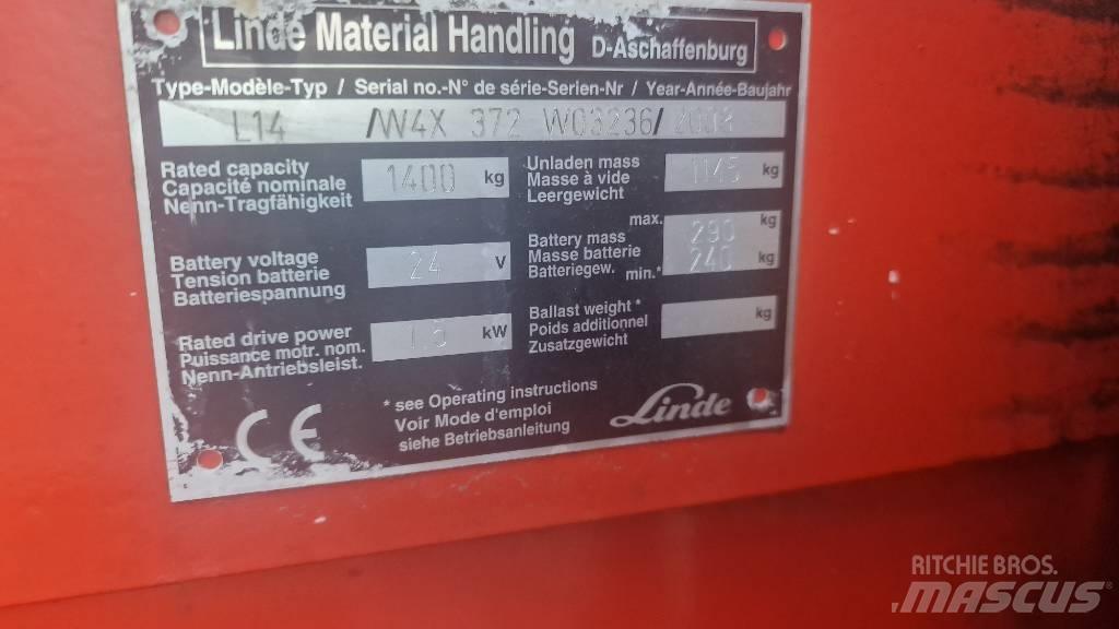 Linde L14APi-372 Самоходные электрические тележки