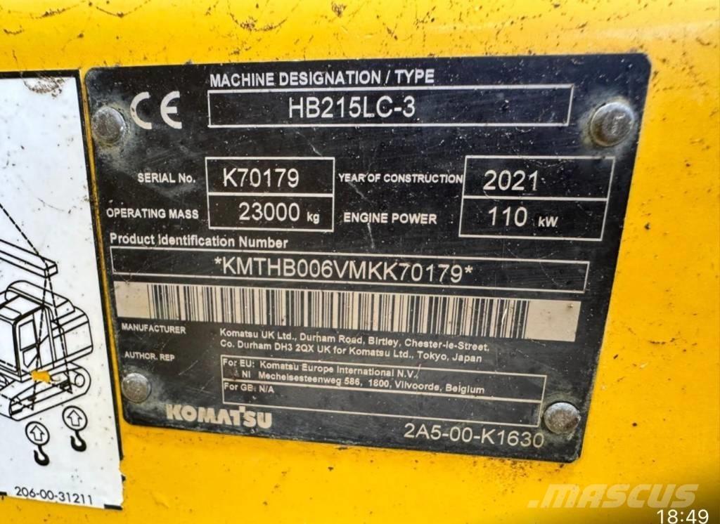 Komatsu HB 215LC-3 Гусеничные экскаваторы
