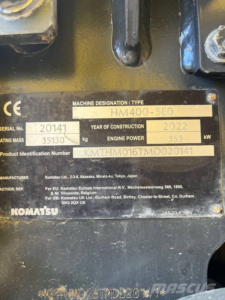 Komatsu HM400-5E0 Шарнирно-сочленённые самосвалы