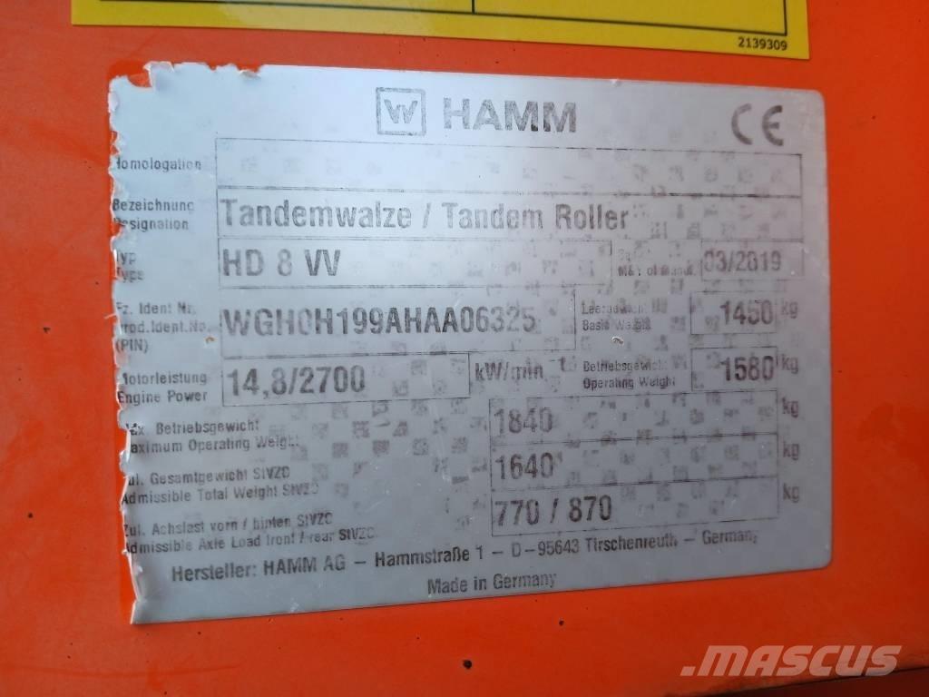 Hamm HD8 VV, Vält Катки тротуарные
