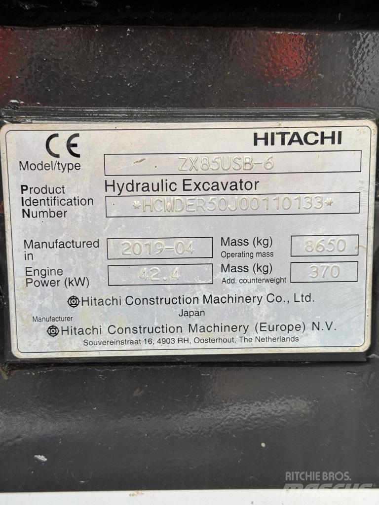 Hitachi ZX 85 US B-6 Малые экскаваторы 7т-12т
