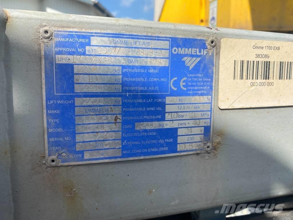 Omme 1700 EBX Прицепные подъёмники