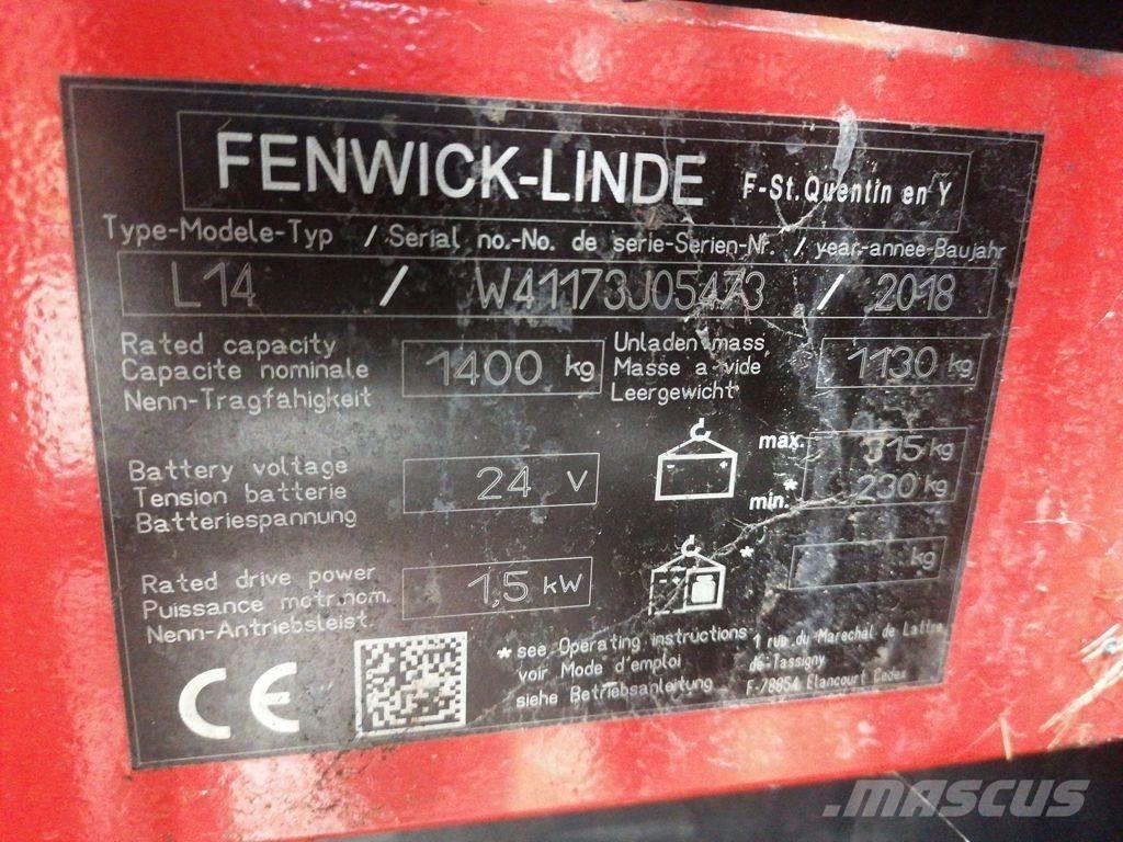 Linde L14 Ручные штабелёры с электроподъёмом
