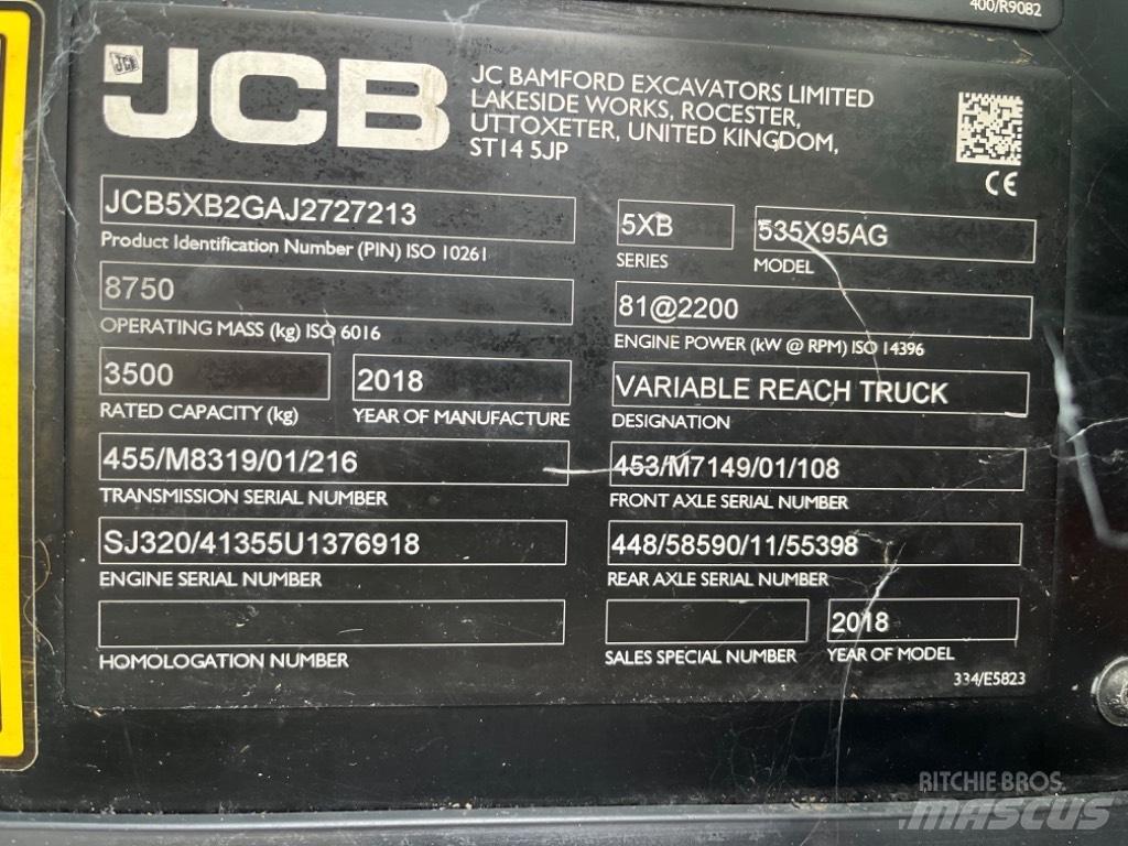 JCB 535-95 Agri Сельскохозяйственные телескопические погрузчики
