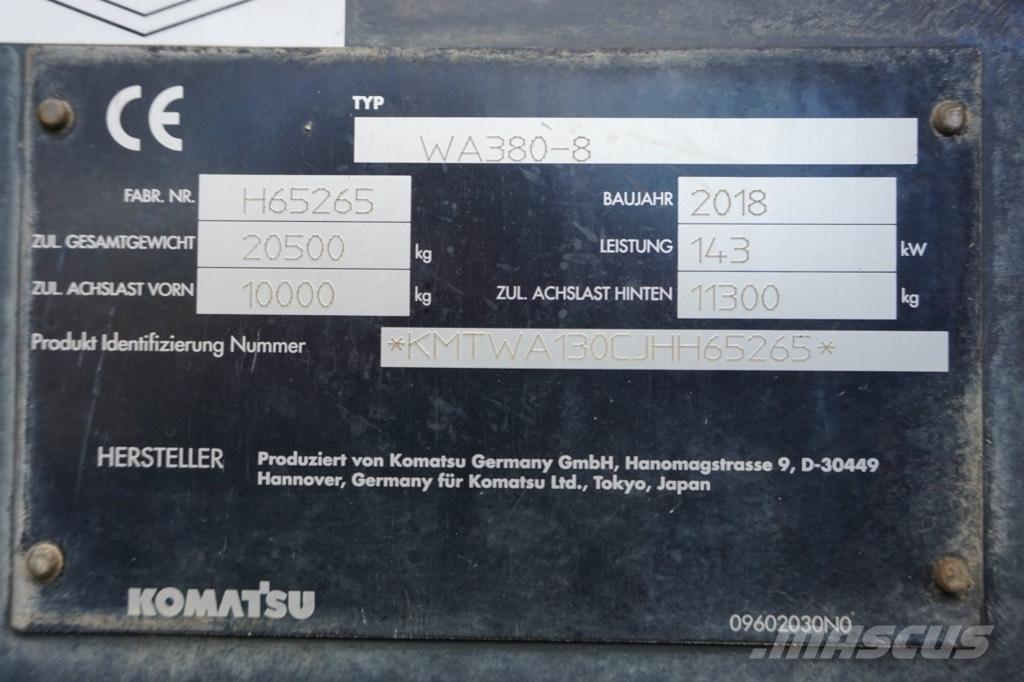 Komatsu WA 380-8 Фронтальные погрузчики