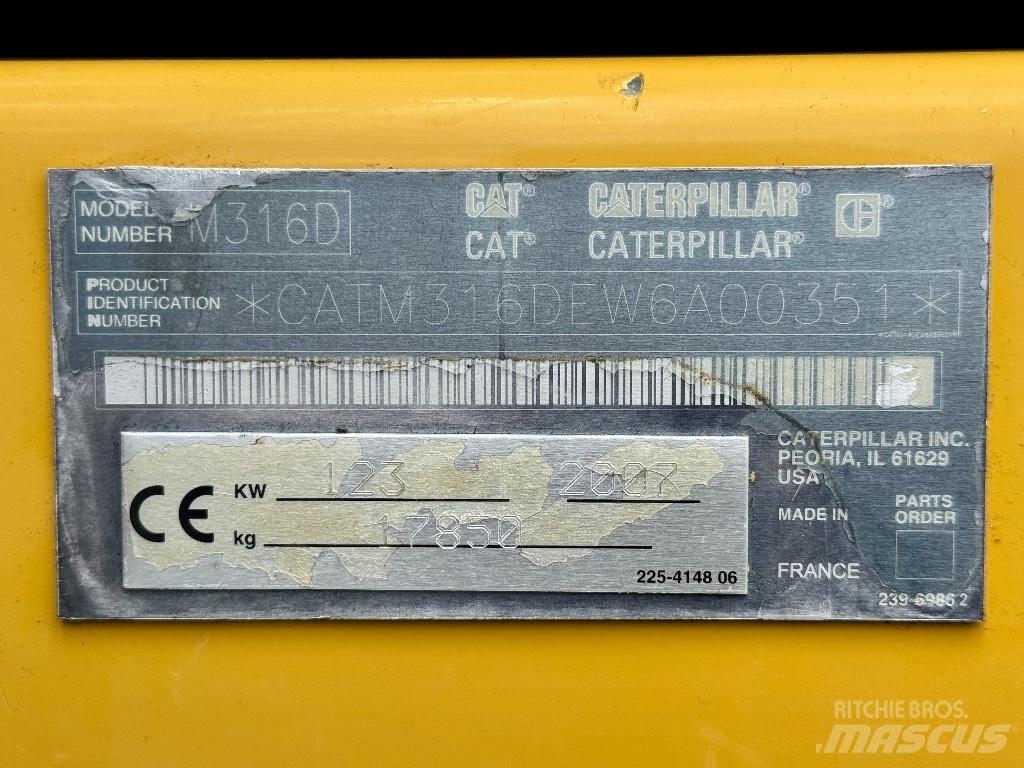 CAT M 316 D Колёсные экскаваторы