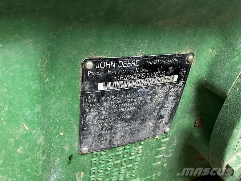 John Deere 8400R Трактора