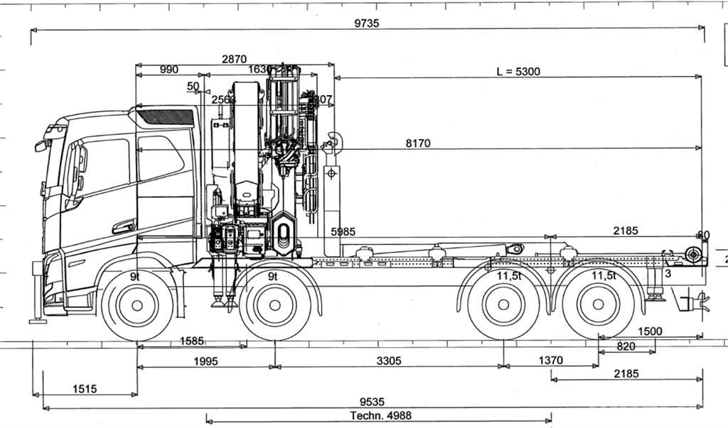 Volvo FH 540 8X4 Автомобильные краны