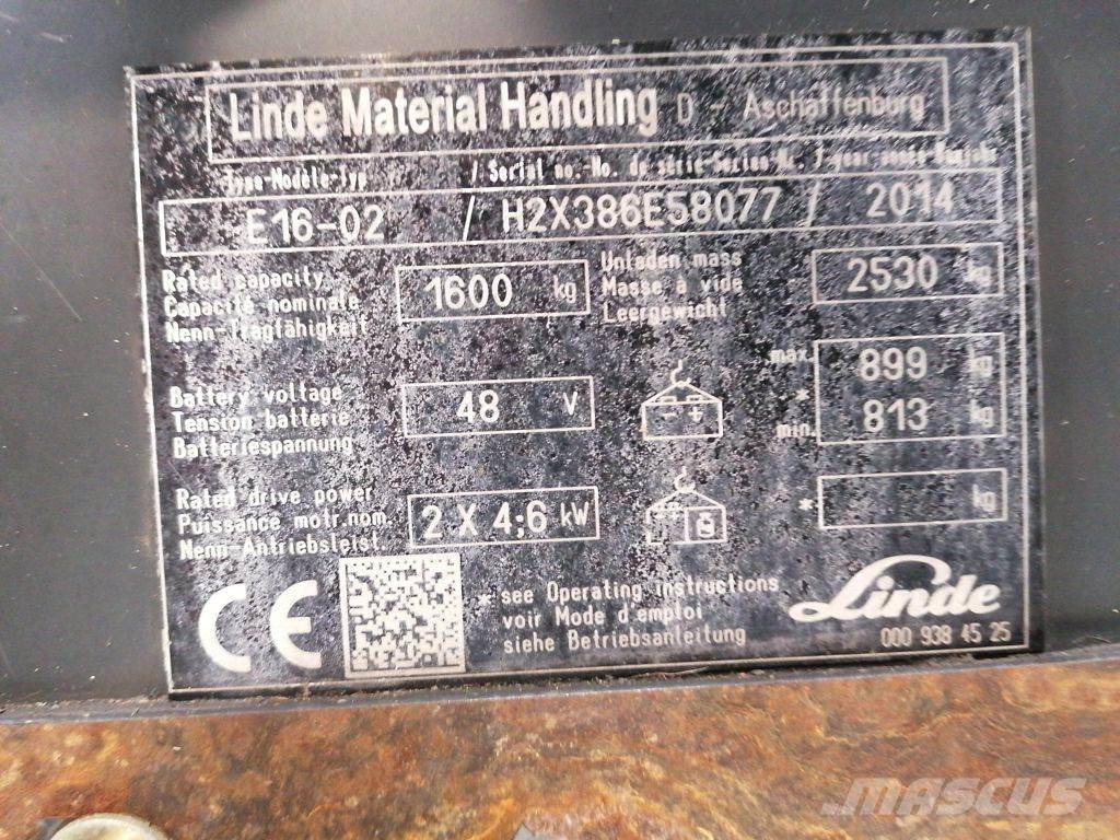 Linde E16-02 Электропогрузчики