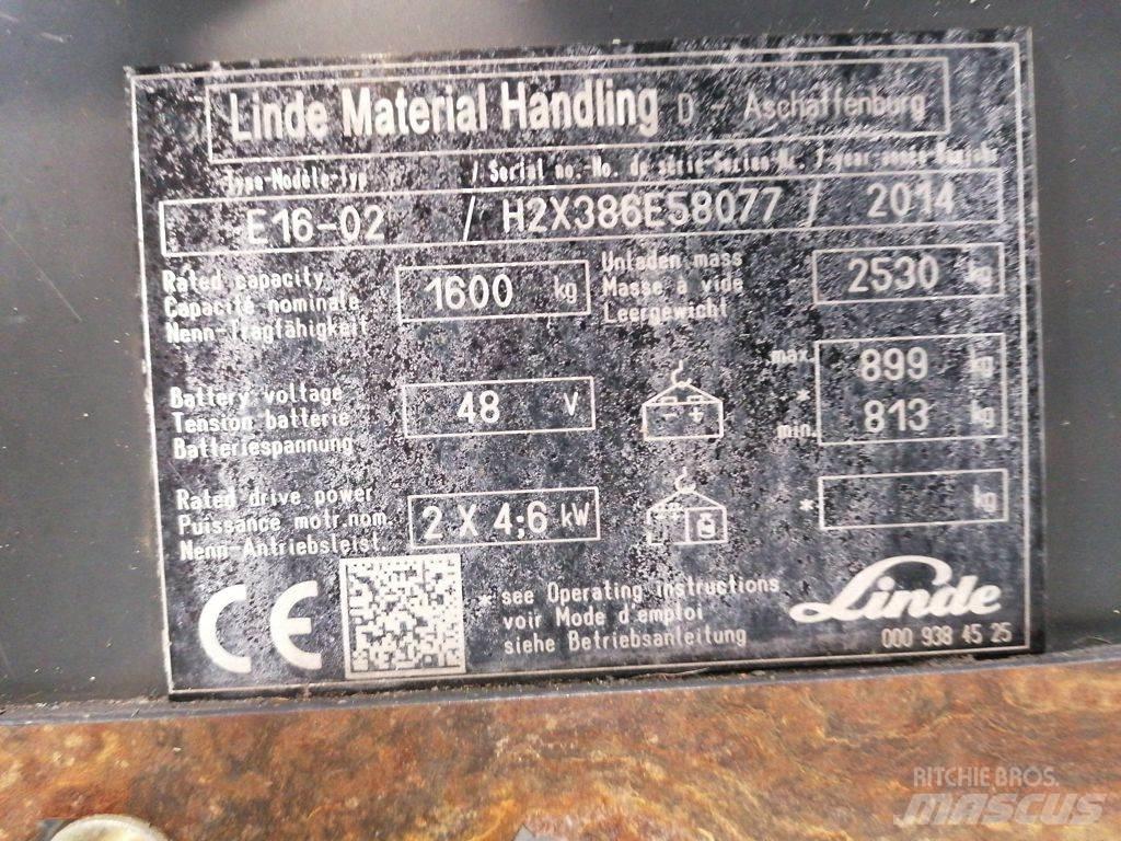 Linde E16-02 Электропогрузчики