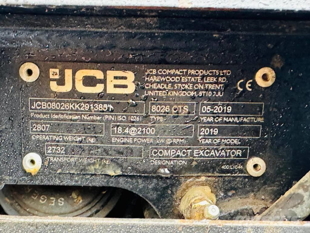 JCB 8026 CTS Мини-экскаваторы