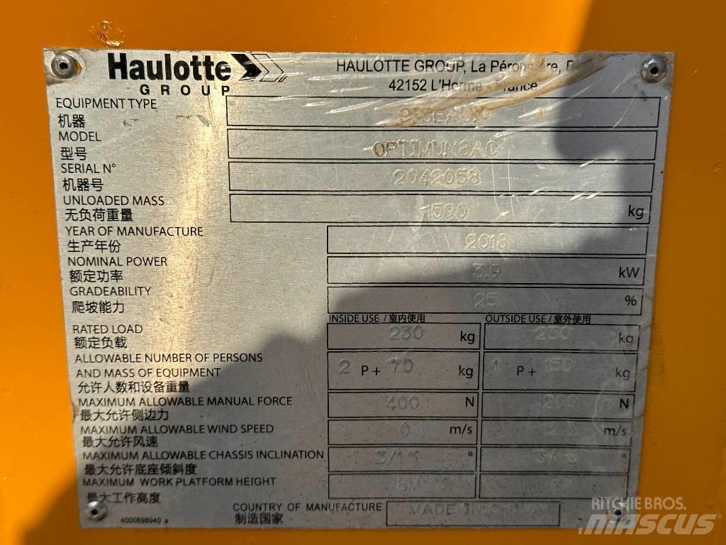 Haulotte OPTIMUM 8 Ножничные подъемники