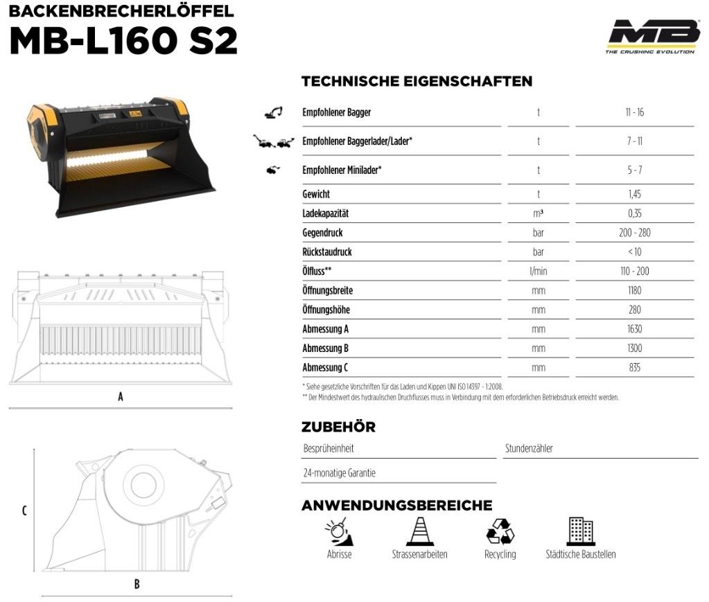 MB Crusher L 160 S2 Гидромолоты