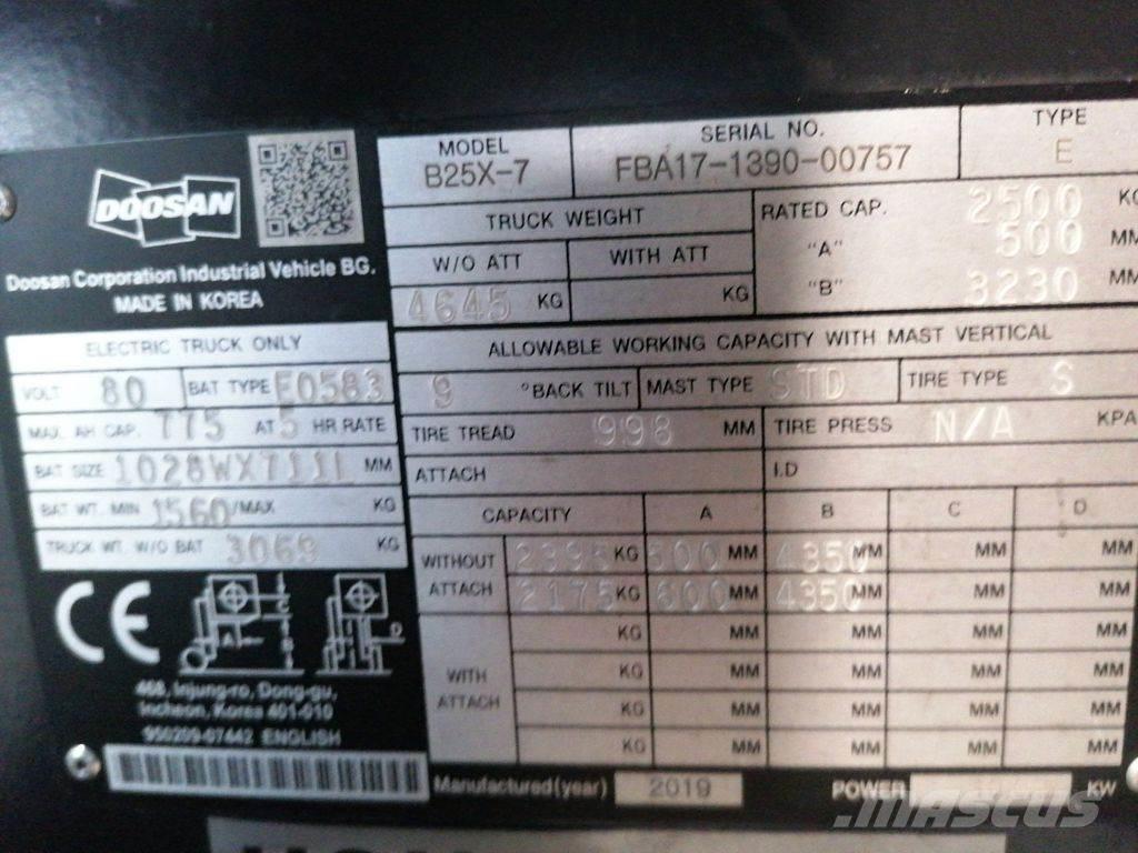 Doosan B25X-7 Электропогрузчики