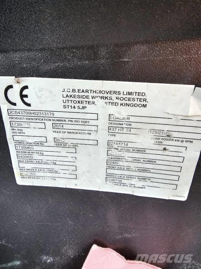 JCB 437 HT Фронтальные погрузчики