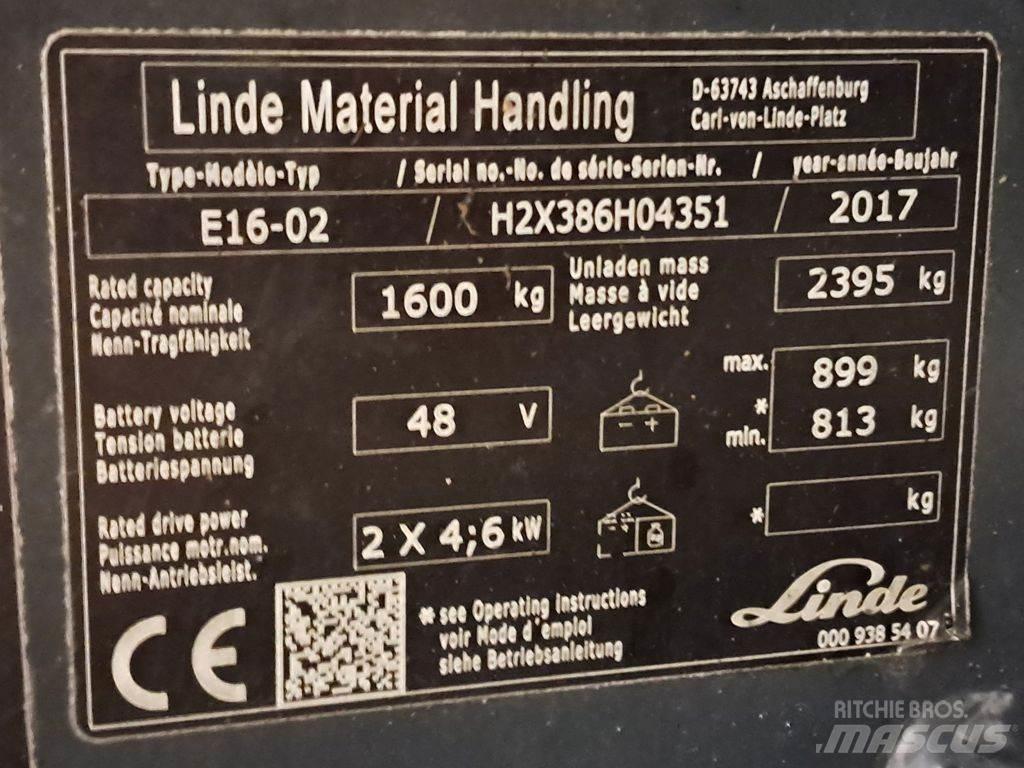 Linde E16-02 Электропогрузчики