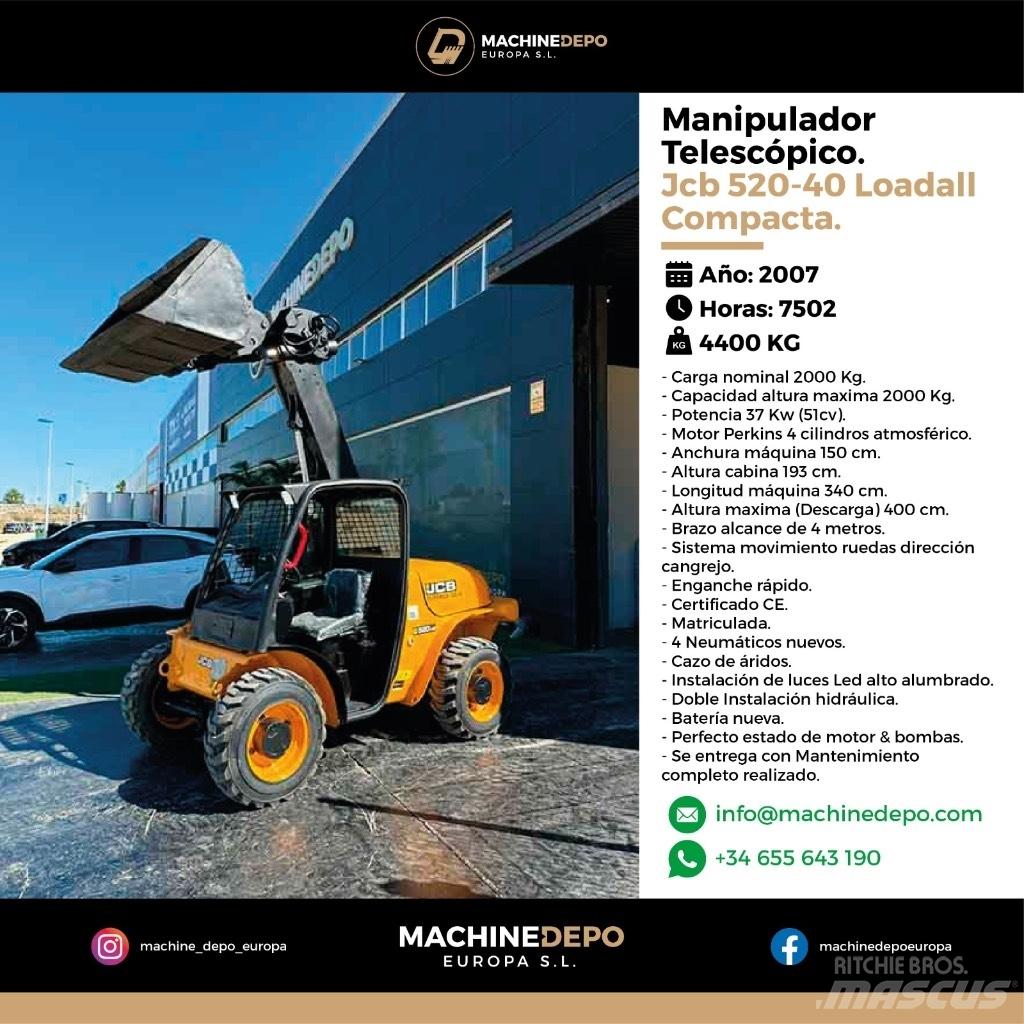 JCB 520-40 Сельскохозяйственные телескопические погрузчики