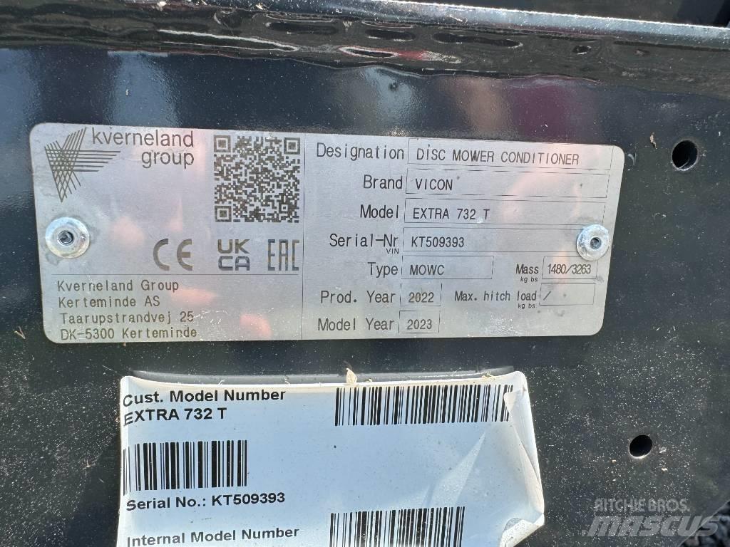Vicon EXTRA 732T Косилки плющилки