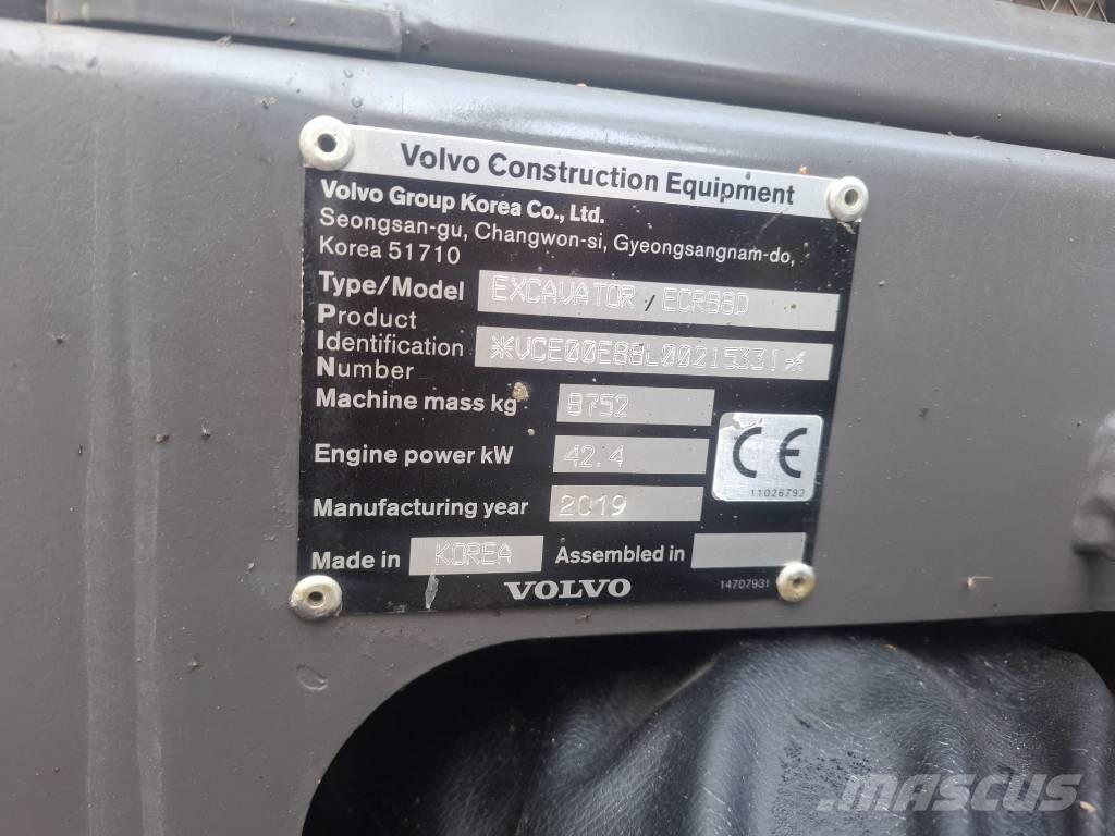 Volvo ECR 88 D Малые экскаваторы 7т-12т