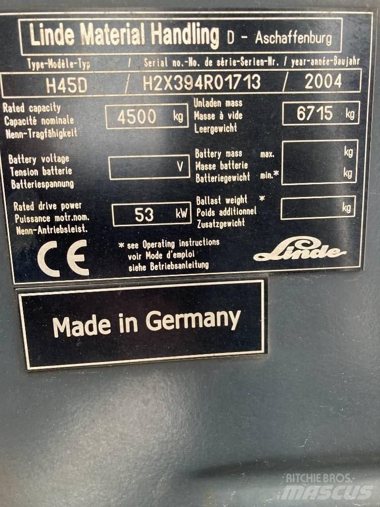 Linde H45D/394-01 Дизельные погрузчики