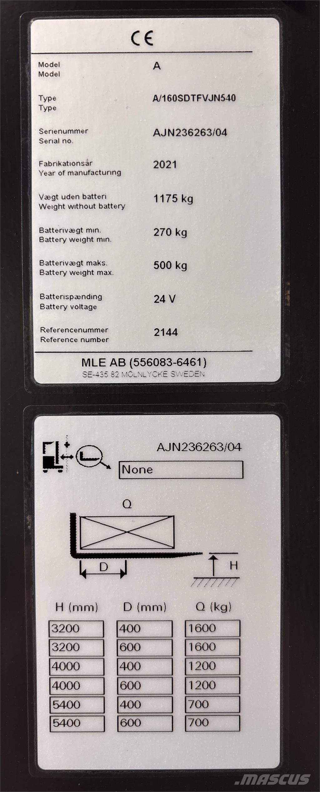 Atlet AJN160 Самоходные электроштабелёры