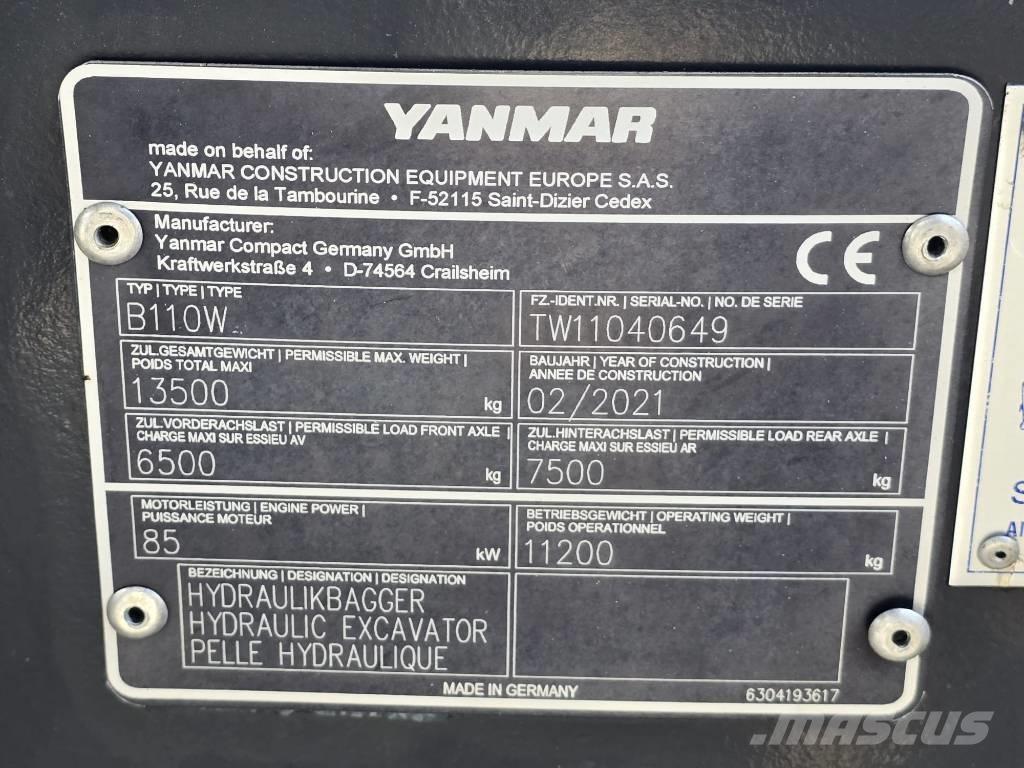 Yanmar B 110 W Колёсные экскаваторы