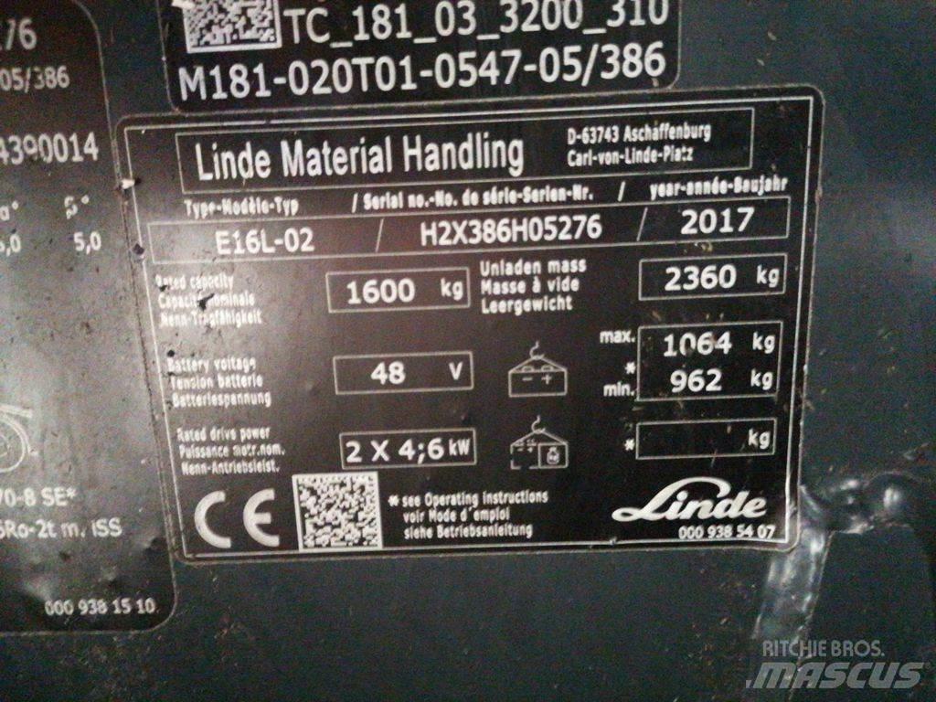 Linde E16L-02 Электропогрузчики
