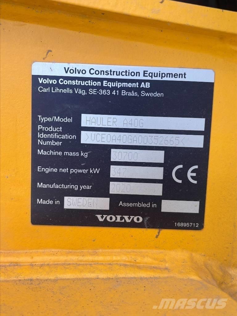 Volvo A40G Шарнирно-сочленённые самосвалы