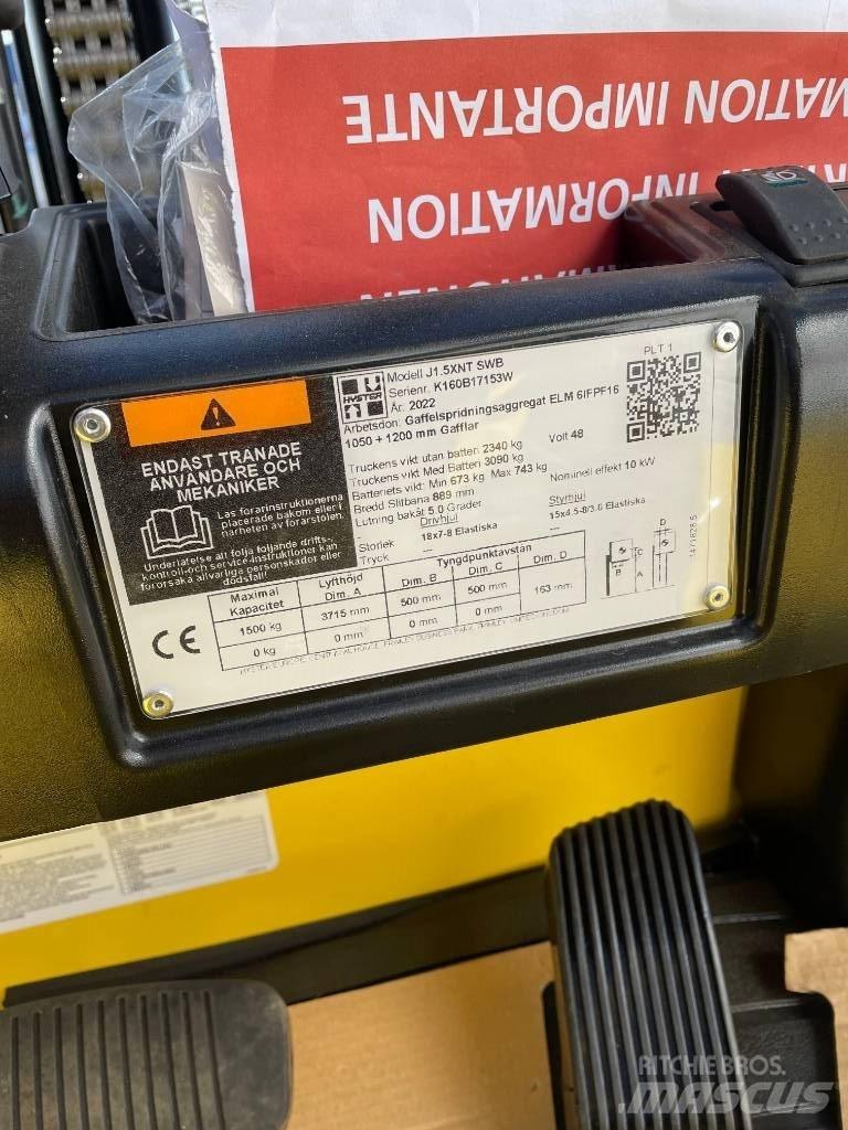 Hyster J1.5 XNT  1,5t Электропогрузчики