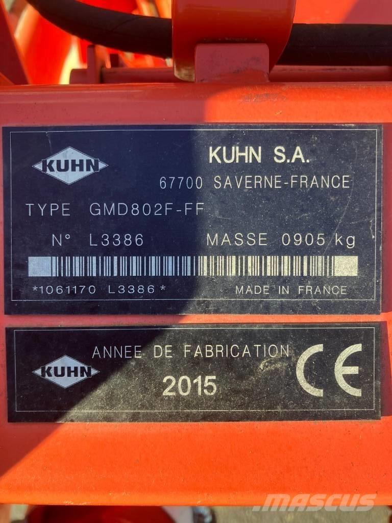 Kuhn GMD 802 F-FF Роторные косилки