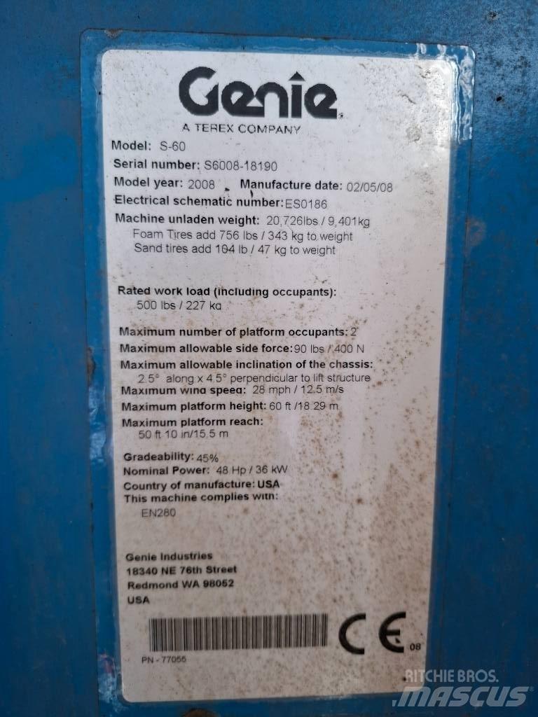 Genie S 60 Телескопические подъемники