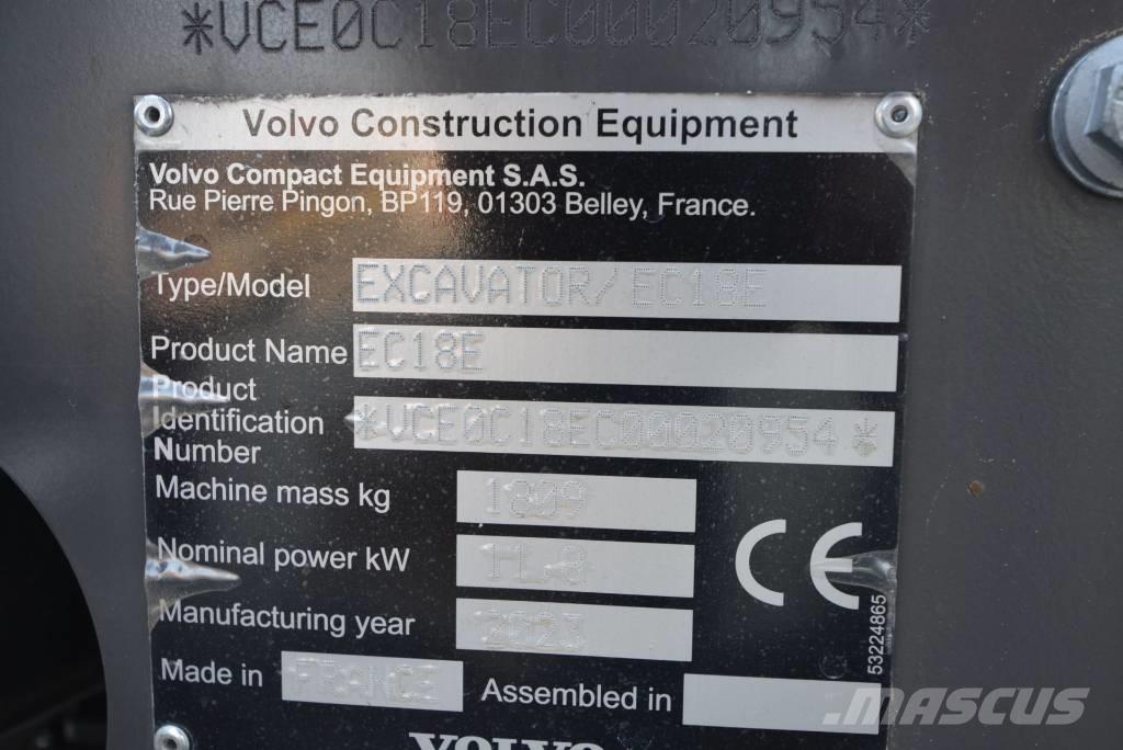 Volvo EC 18 E Мини-экскаваторы