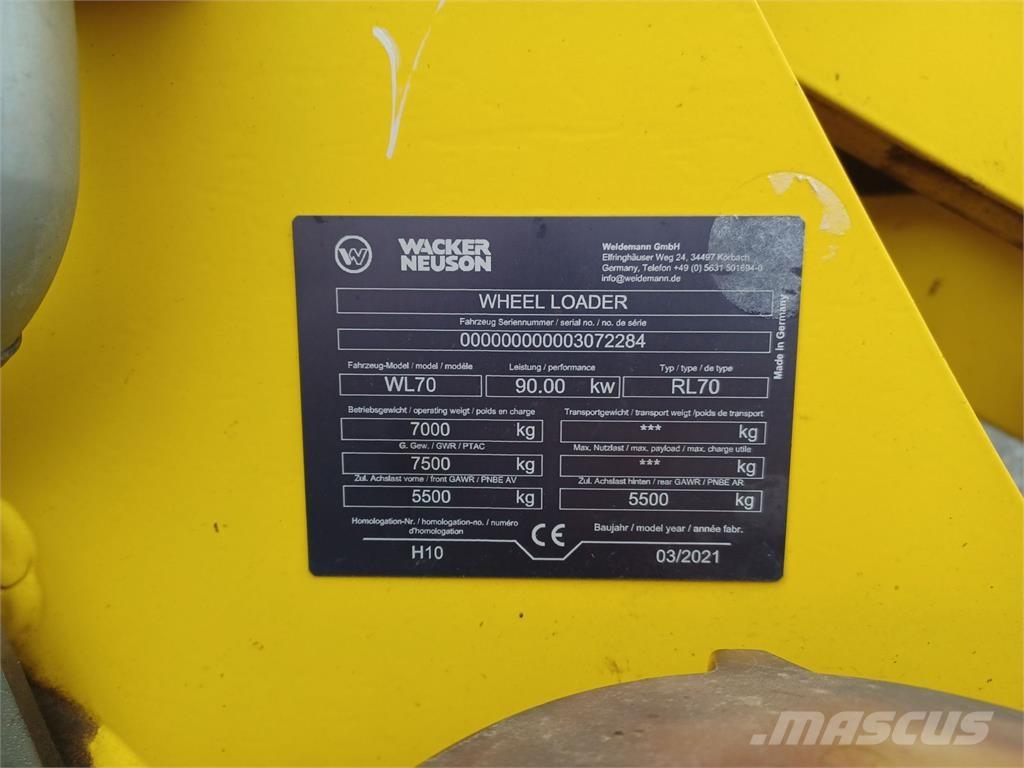 Weidemann WL70 Фронтальные погрузчики