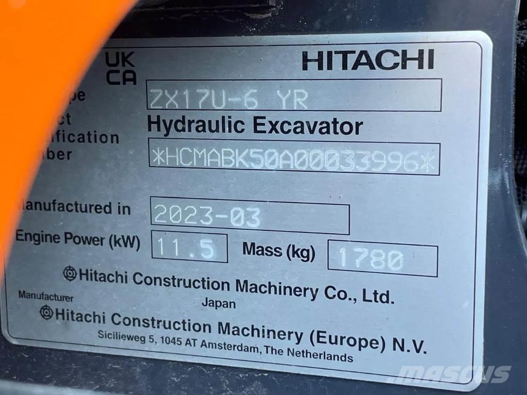 Hitachi ZX17U Мини-экскаваторы