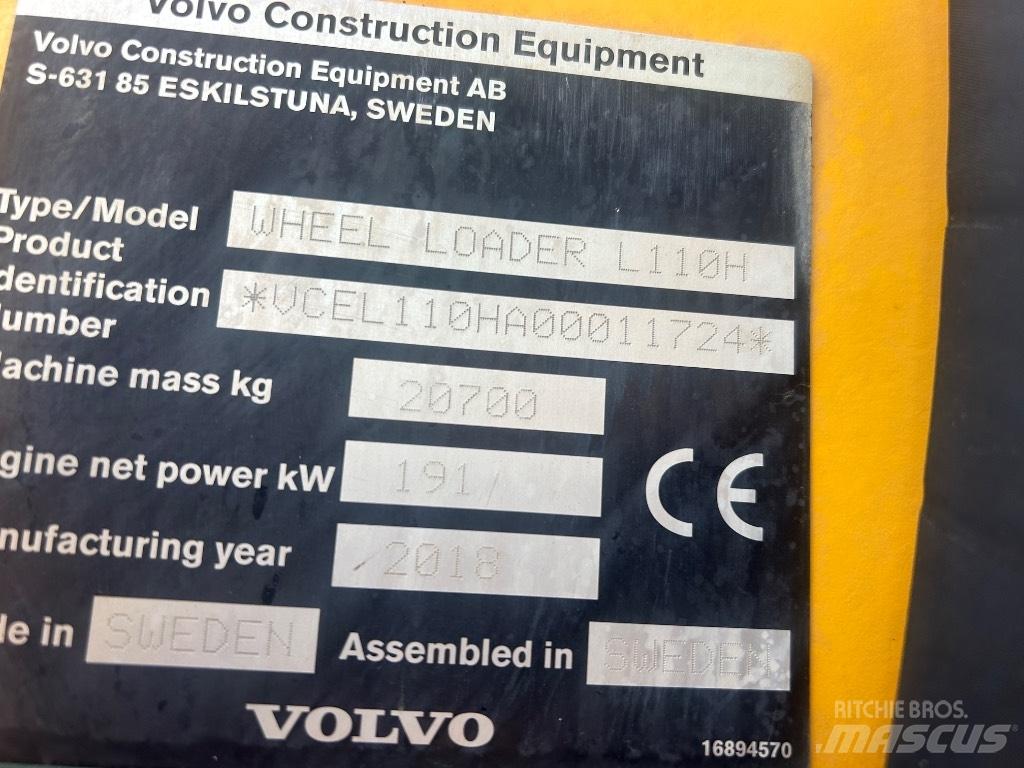 Volvo L110H L/Boom Фронтальные погрузчики