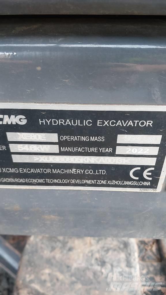 XCMG XE 80 E Малые экскаваторы 7т-12т