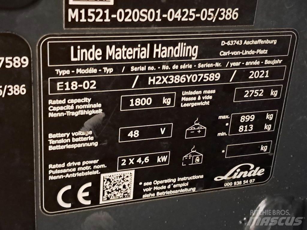 Linde E18-02 Электропогрузчики