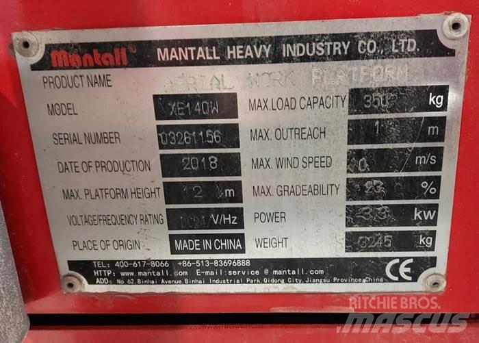 Mantall XE140W Ножничные подъемники