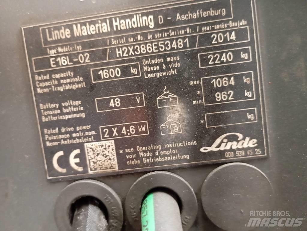 Linde E 16 Электропогрузчики
