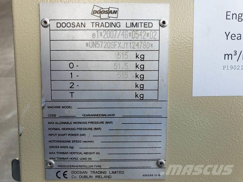 Doosan 7 / 20 Воздушные компрессоры