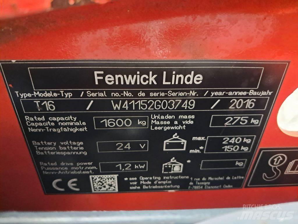 Linde T16 Ручные гидравлические тележки
