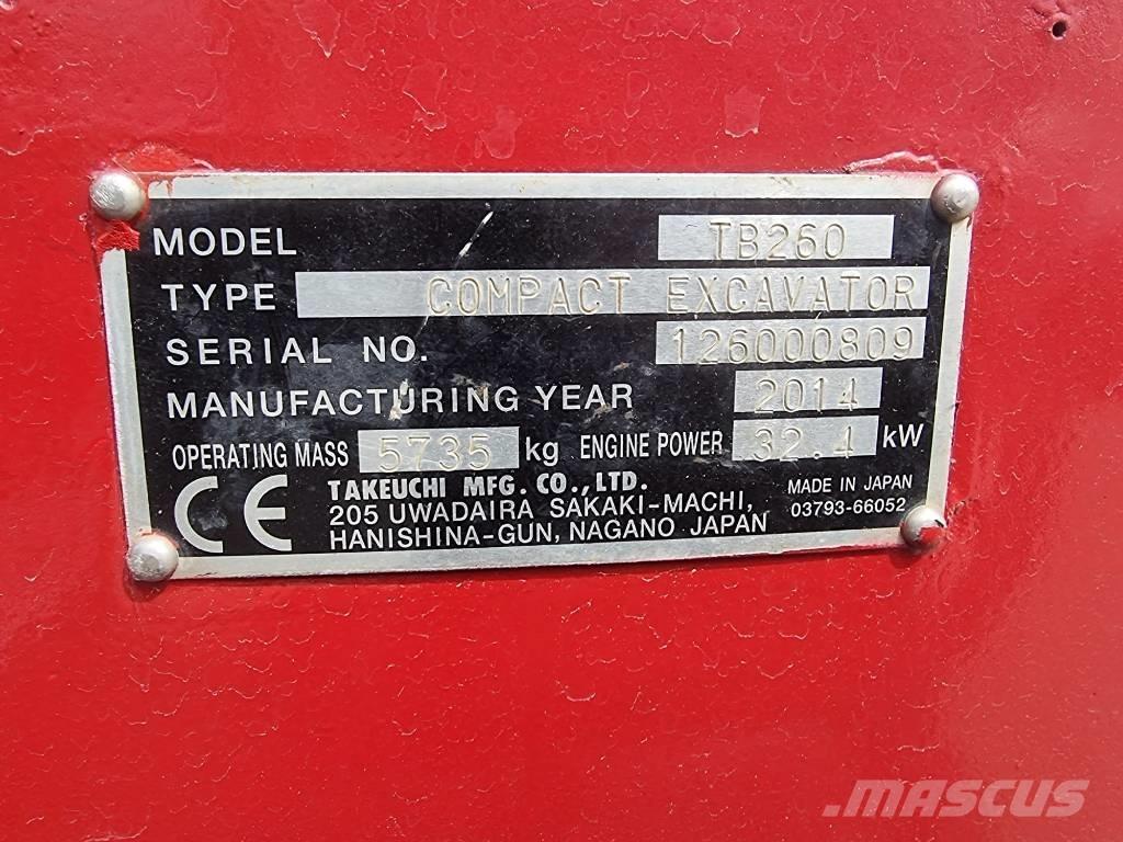 Takeuchi TB 260 Мини-экскаваторы