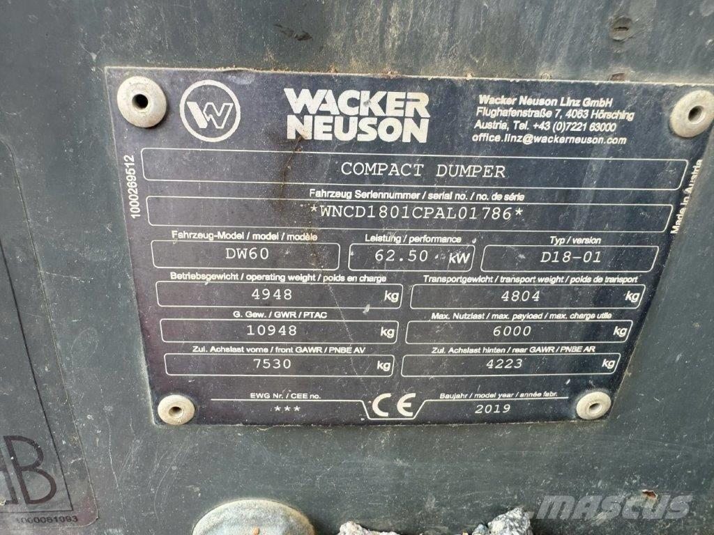 Wacker Neuson DW 60 Мини-самосвалы