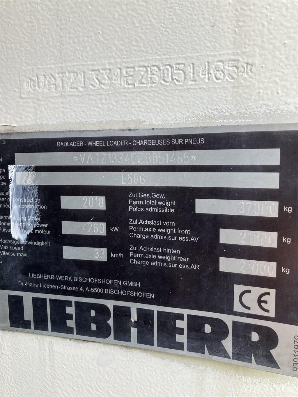 Liebherr L586 Xpower Фронтальные погрузчики