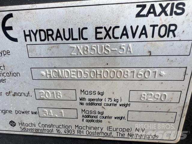 Hitachi ZX85US-5A Малые экскаваторы 7т-12т