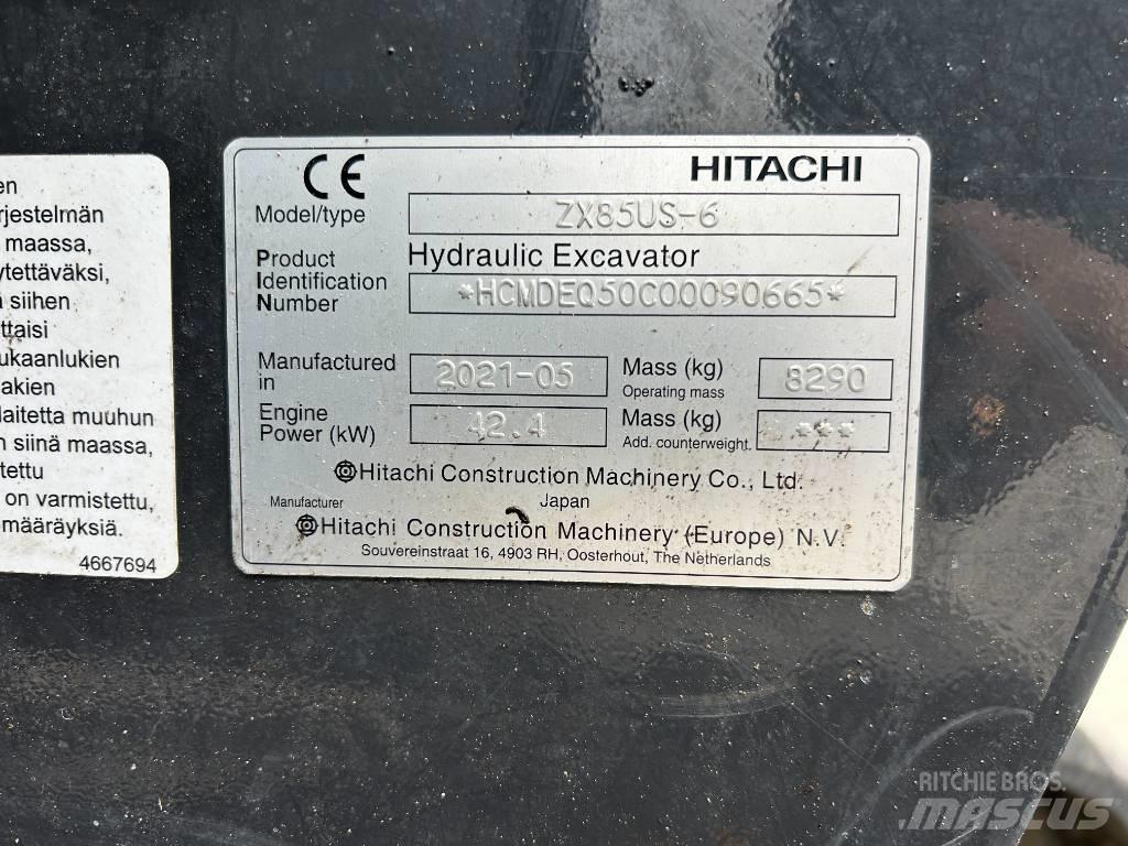 Hitachi ZX85U-6 Малые экскаваторы 7т-12т