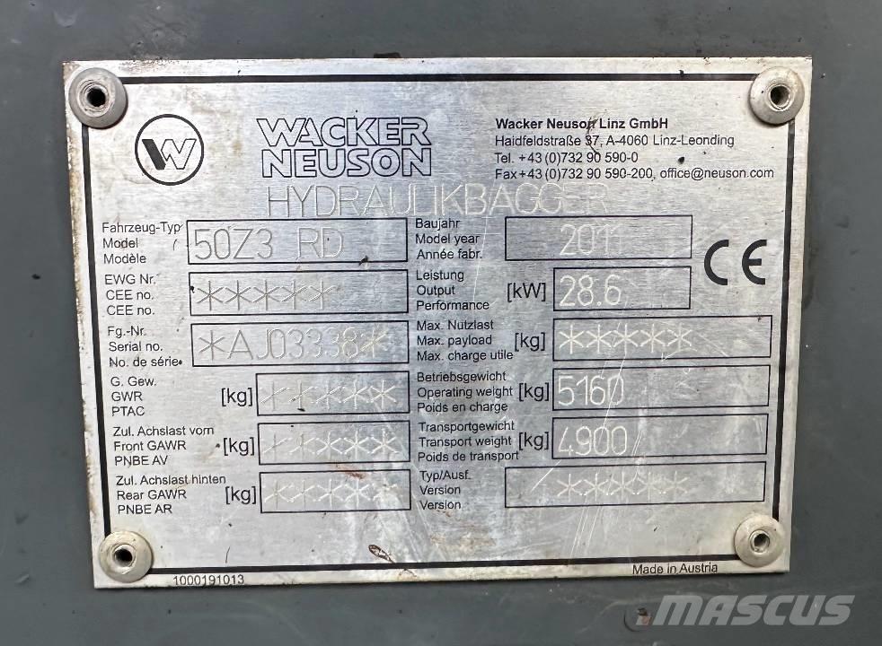 Wacker Neuson 50 Z3 Мини-экскаваторы