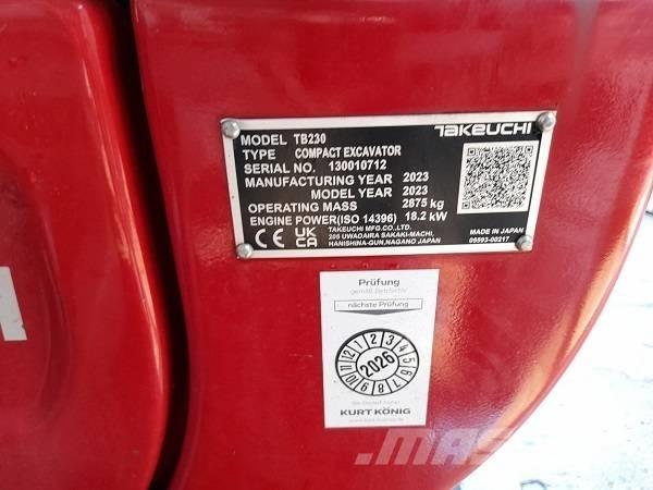 Takeuchi TB 230 Мини-экскаваторы