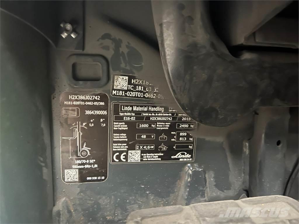 Linde E16-02 Электропогрузчики